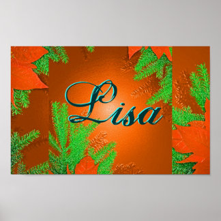 KerstPoinsettia Oranje Delight Lisa II Poster