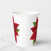 Kerstpoinsettia Papieren Bekers (Rechts)