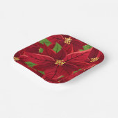 Kerstpoinsettia Papieren Bordje (Gebogen)