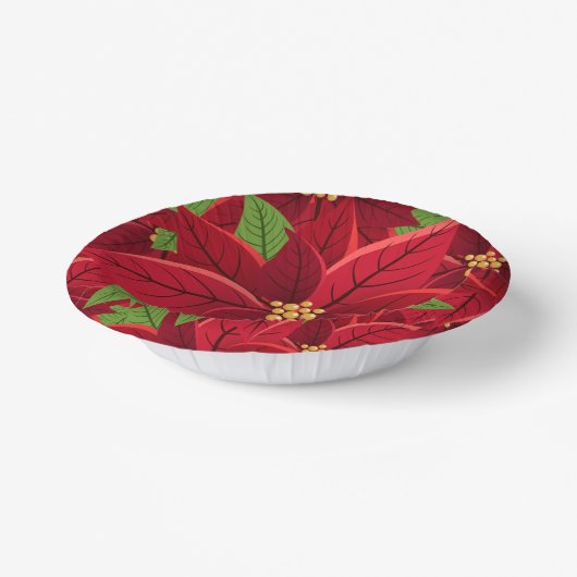 Kerstpoinsettia Papieren Kommen (Gebogen)