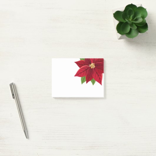 Kerstpoinsettia Post-it® Notes (Kantoor)