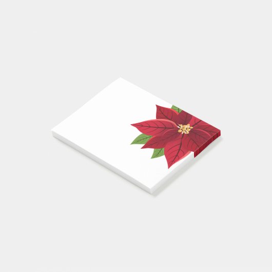 Kerstpoinsettia Post-it® Notes (Schuin)