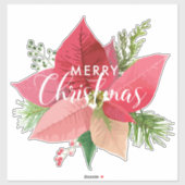 Kerstpoinsettia Sticker (Vel)