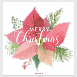 Kerstpoinsettia Sticker