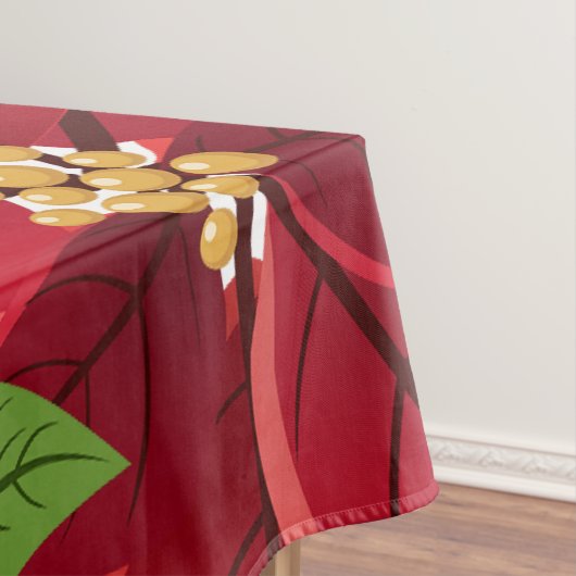 Kerstpoinsettia Tafelkleed (Voorbeeld)