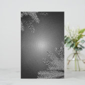 Kerstpoinsettia zwart en grijs briefpapier (Staand voorkant)