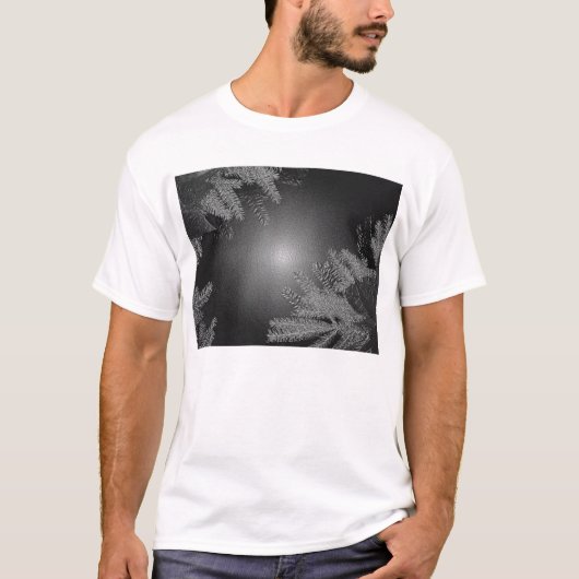 Kerstpoinsettia zwart en grijs t-shirt (Voorkant)