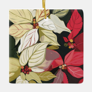 kerstpoinsettia's keramisch ornament