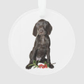 Kerstpointer zuster Puppy Ornament (achterkant)