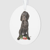 Kerstpointer zuster Puppy Ornament (voorkant)