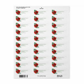 Kerstpointsettia WinterAdresetiketten Etiket (Full Sheet)