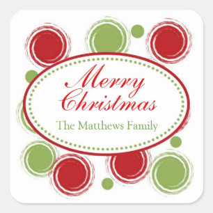 Kerstpoka Dot Swirl Stickers