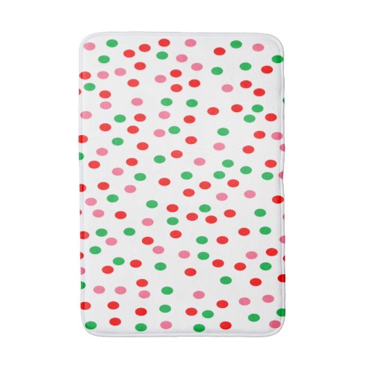 kerstpoka Dots Badmat (Voorkant Verticaal)