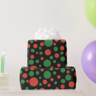 Kerstpoka Dots. Cadeaupapier