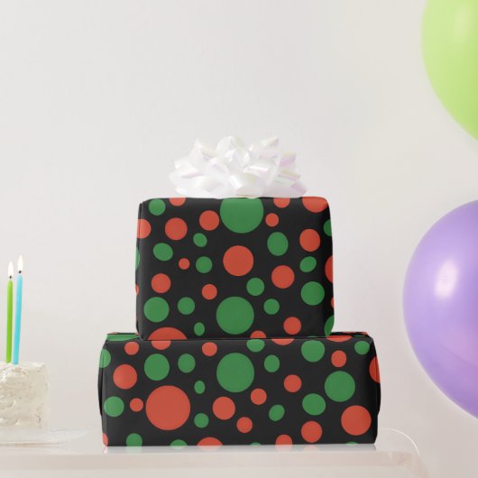 Kerstpoka Dots. Cadeaupapier (Feestgeschenken)