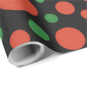 Kerstpoka Dots. Cadeaupapier (Rol Hoek)