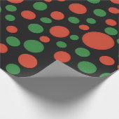 Kerstpoka Dots. Cadeaupapier (Hoek)