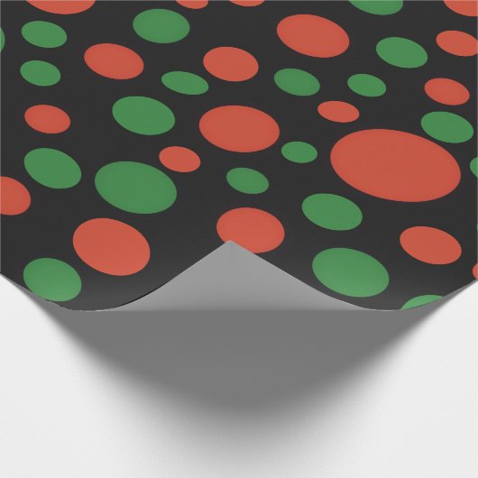 Kerstpoka Dots. Cadeaupapier (Hoek)