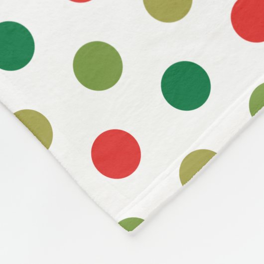 kerstpoka Dots Fleece Deken (Hoek)