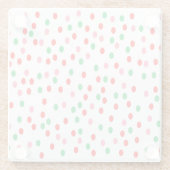 kerstpoka Dots Glazen Onderzetter (Achterkant)