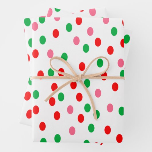 kerstpoka Dots Inpakpapier Vel (In situ)