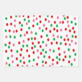 kerstpoka Dots Inpakpapier Vel (Voorkant)