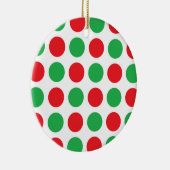 kerstpoka Dots Keramisch Ornament (Rechts)