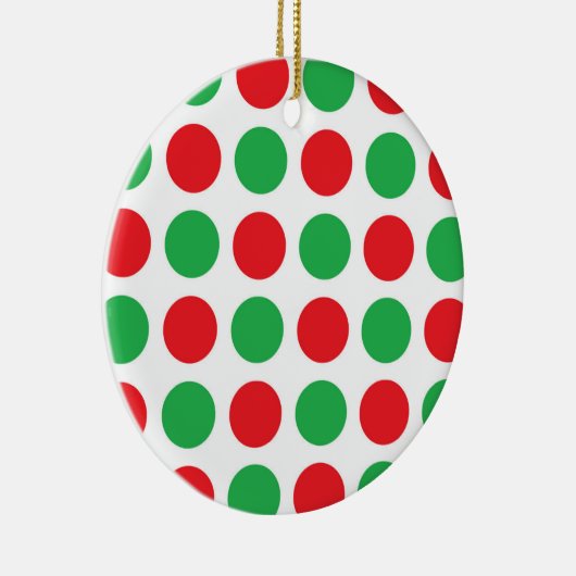 kerstpoka Dots Keramisch Ornament (Rechts)