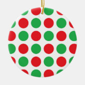 kerstpoka Dots Keramisch Ornament (Voorkant)