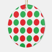 kerstpoka Dots Keramisch Ornament (Links)