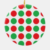 kerstpoka Dots Keramisch Ornament (Achterkant)