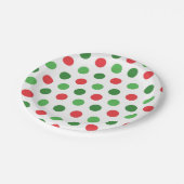 kerstpoka Dots Papieren Bordje (Gekanteld)