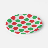kerstpoka Dots Papieren Bordje (Gekanteld)