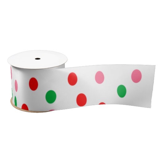 kerstpoka Dots Satijnen Lint (Spoel)