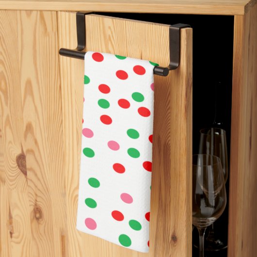 kerstpoka Dots Theedoek (Derde Gevouwen)
