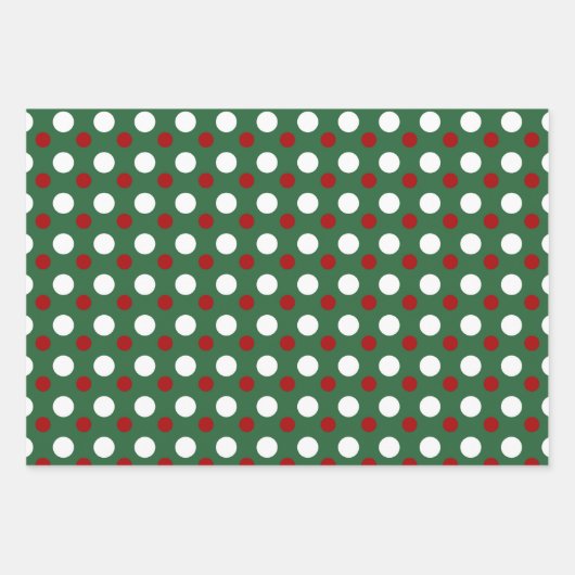 Kerstpokken Pattern Red Green White Gift Inpakpapier Vel (Voorkant 2)