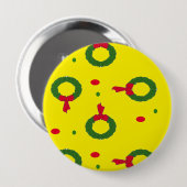 kerstpokstippen ronde button 4,0 cm (Voorkant /achterkant)