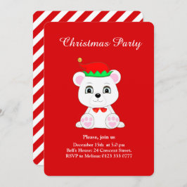 Kerstpolair Beer Elf over uitnodiging van de Rode 