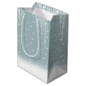 kerstpolair Beer in ICIle Medium Gift Bag Medium Cadeauzakje (Achterkant Gekanteld)