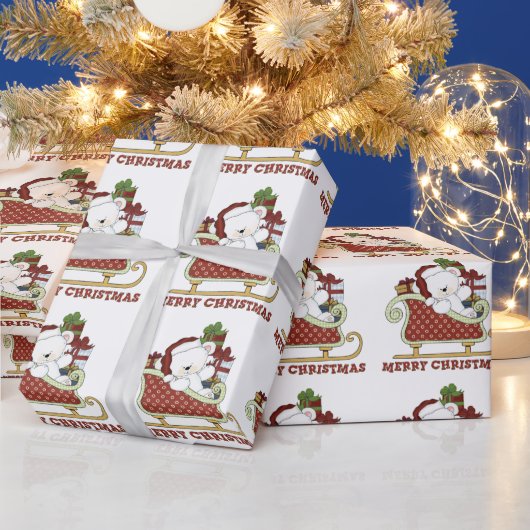 Kerstpolair beer inpakpapier (Feestdagen)