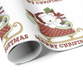 Kerstpolair beer inpakpapier (Rol Hoek)