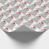 kerstpolair beer met snoepriet cadeaupapier (Hoek)