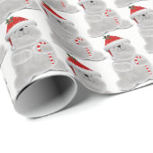 kerstpolair beer met snoepriet cadeaupapier (Rol Hoek)