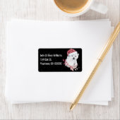 kerstpolair Beer op het etiket van sneeuwvlokken (Insitu)