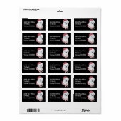 kerstpolair Beer op het etiket van sneeuwvlokken (Full Sheet)