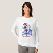 Kerstpolair Beer Shirt met lange hoes (Voorkant volledig)