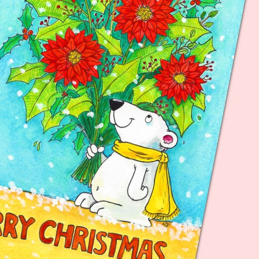 kerstpolaire Beer begroeten Kaart