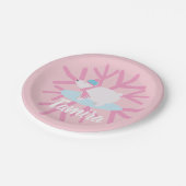 Kerstpolarfeest Beer Snowflakes Papieren Bordje (Gekanteld)