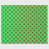 Kerstpolka stit rood/groen cadeaupapier (Vlak)