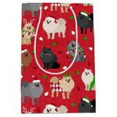 Kerstpomeraniërs Medium Cadeauzakje (Voorkant)